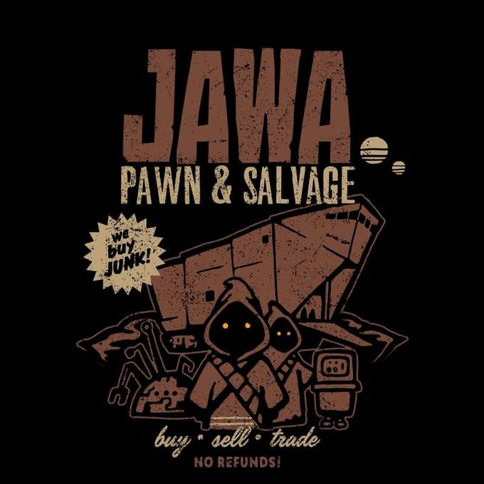 Star Wars Jawa Pawn And Salvage Unisex T-Shirt - Black - M