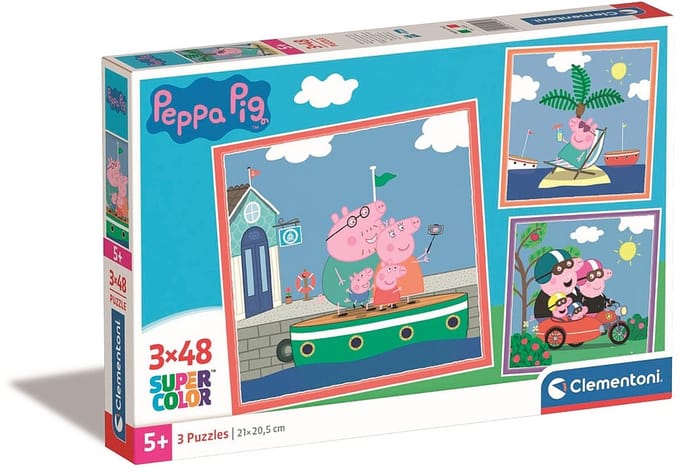 Clementoni Jigsaw Puzzle Super Color Square Peppa Pig 3x48pcs. 2D Puzzels