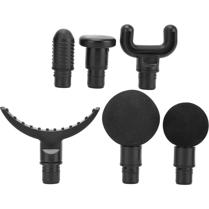 Lot de 6 pistolets de massage pour fascias de 19 mm, accessoire de remplacement pour tête de massage gray