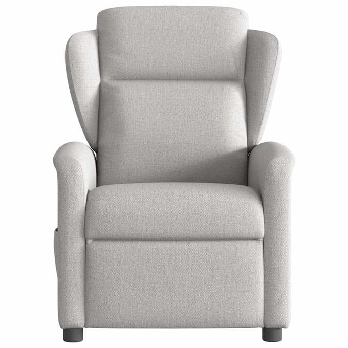 vidaXL - Fauteuil - verstelbaar - stof - wolk - grijs