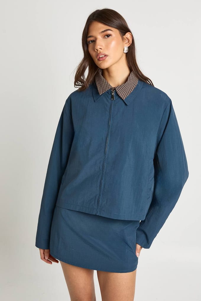 boohoo Dames Lichtgewicht Mini Rok | Navy | Maat: 10