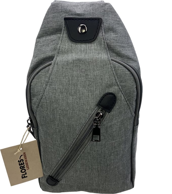One Strap Crossbody/Sling Canvas Grijs