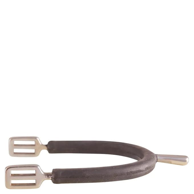 Sporen dames stomp rvs m/rubberen beschermers 25 mm | Zwepen/ Sporen paard