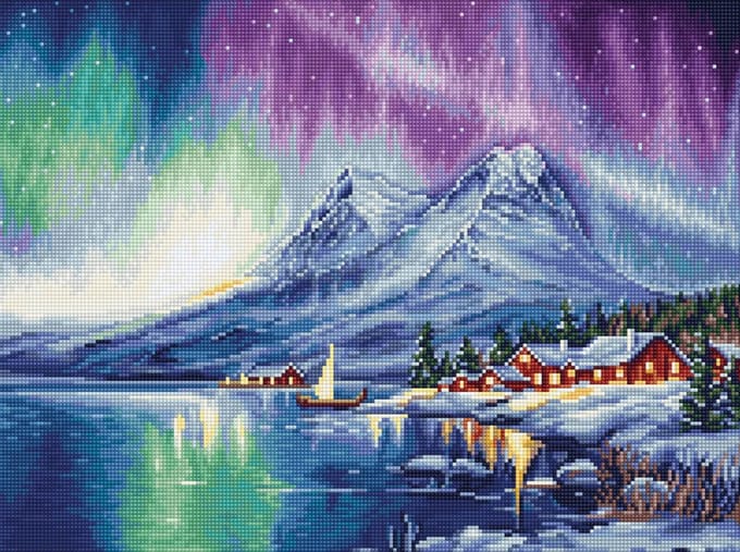 Luca-S Northern Lights Petit Point borduren (pakket) G705