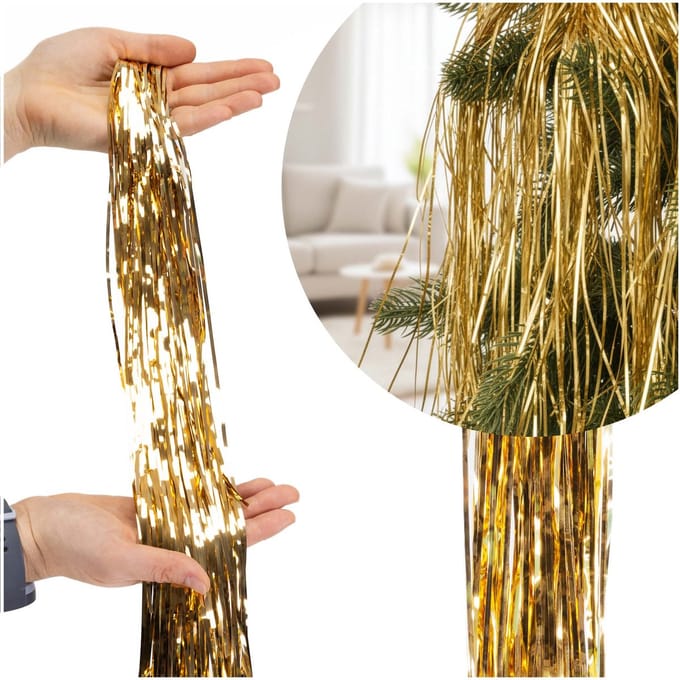 Springos Engelenhaar - Kerstversiering - Kerstboom - Goud - 100 cm - 120 Stuks