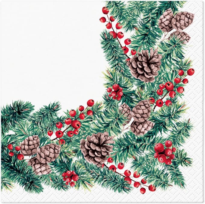 Lunch servetten Winter Branches - PAW Decor - 33x33 cm