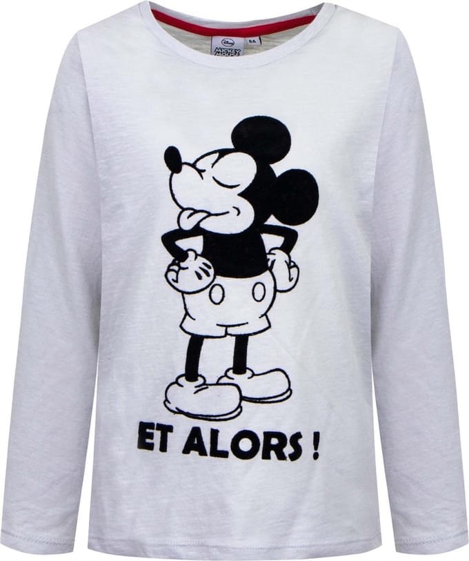 Mickey Mouse - Longsleeve - Grijs - 98cm - 3 jaar