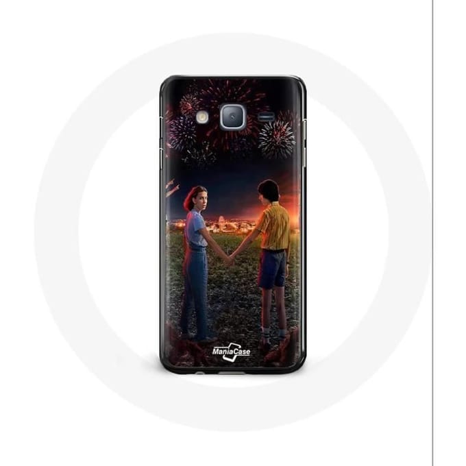 Coque - Samsung - Galaxy J3 2016 - Souple - Noir - Stranger Things