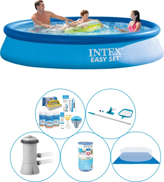 Zwembad Met Accessoires - 6-delig -  Easy Set Rond 366x76 cm