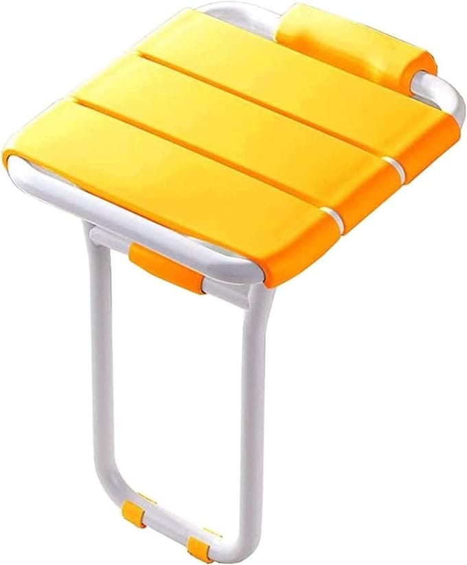 Douchezitje Opklapbaar - Badkamer Kruk - Veilig Douchen - Wandmontage Ruimtebesparend - Max 130kg - Wit