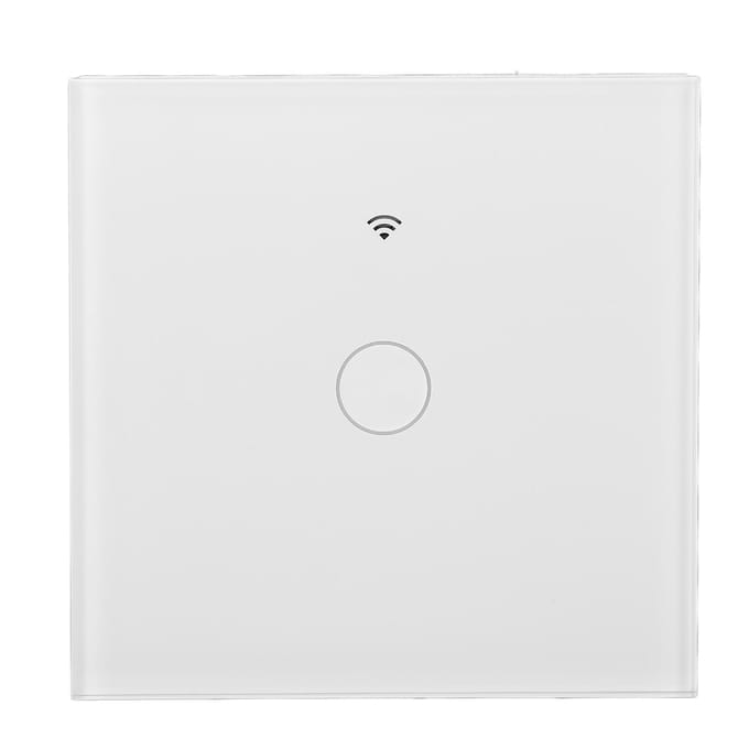 WiFi RF Lichtschakelaar Touch Control Waterdicht Glazen Paneel Ondersteunt Spraakbesturing Slimme Muurverlichting white