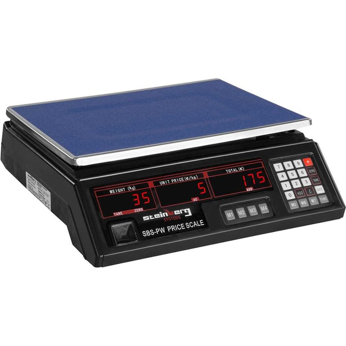 Controle weegschaal - 30 kg / 2 g - 33 x 24 cm - 6 LED - Steinberg Systems