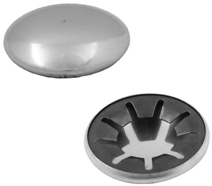 Tarsus Borgdop voor 20 mm as - Verzinkt - RVS kleur - Per stuk