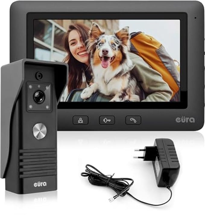 Video-deurintercom 4-draads intercomsysteem met 7-inch kleurenmonitor