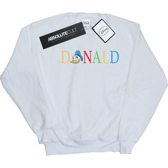 Disney Dames/Dames Donald Duck Letters Sweatshirt (Wit)
