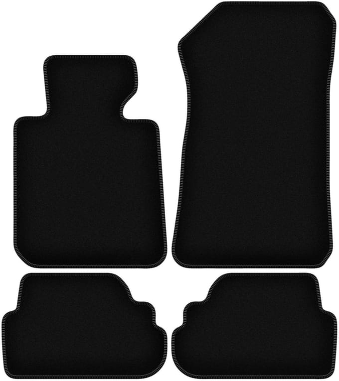 BASIC zwarte veloursmatten voor: BMW 1 E81 hatchback (2004-2011)