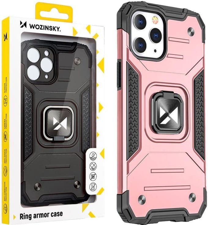 Wozinsky Ring Armor - Beschermhoes - iPhone 14 Pro Max - Magneethouder - Goud