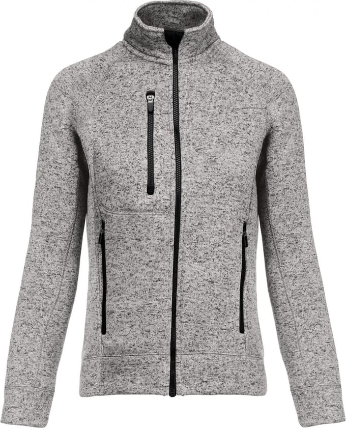 Kariban Heather damesvest met rits K9107 - Light Grey Melange - L