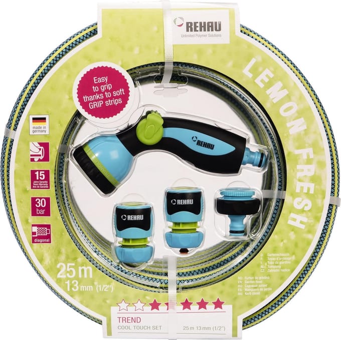 Rehau tuinslangset flower power lemon 1/2" 25 meter rol