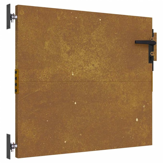 vidaXL - Tuinpoort - 85 - x - 75 - cm - Poedercoated - staal - Zwart - Vergrendelbaar