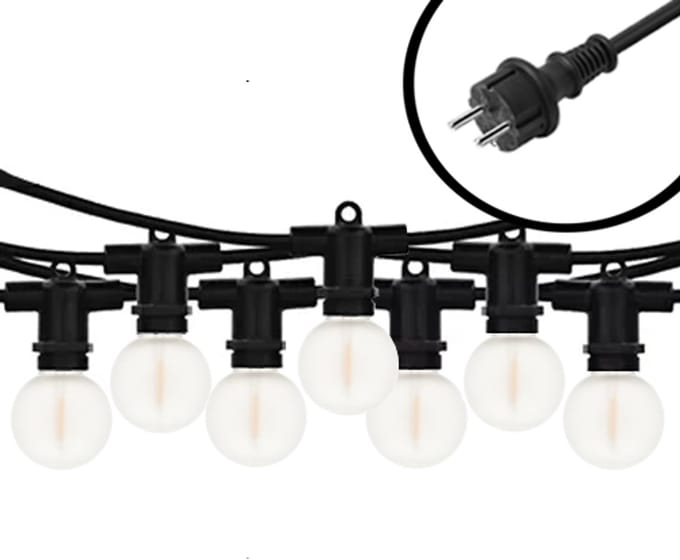 30m Arena Pro Mini Prikkabel E12 – Mat glas