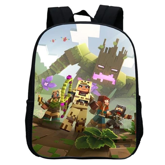 Sac d'école maternelle imprimé, Sac à dos dessin animé Minecraft 12 pouces, Léger et décontracté 12inch backpack