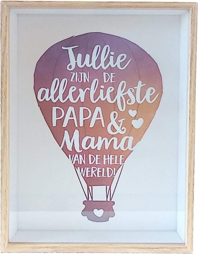 Wonderful Deco decoratie venster "Papa & Mama"