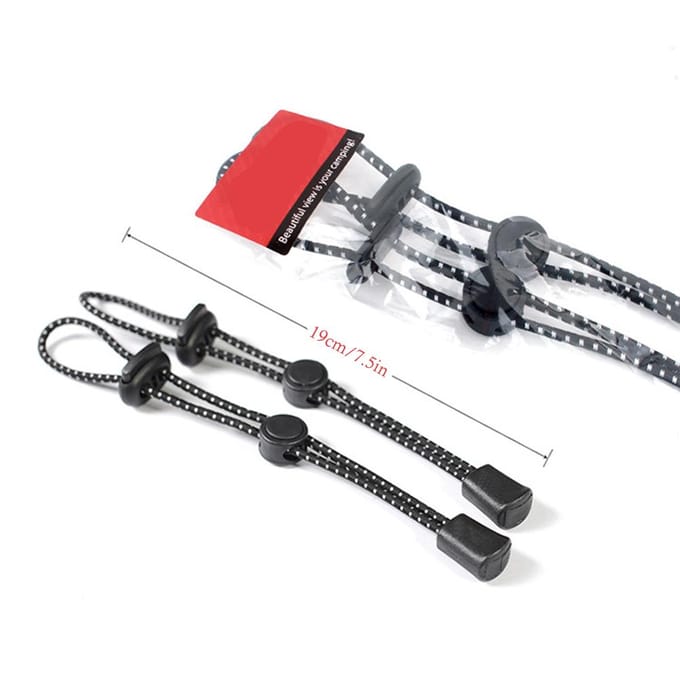 Lot de 2 boucles élastiques pour sac à dos, porte-bâton de randonnée, boucle de fixation, cordon élastique gray