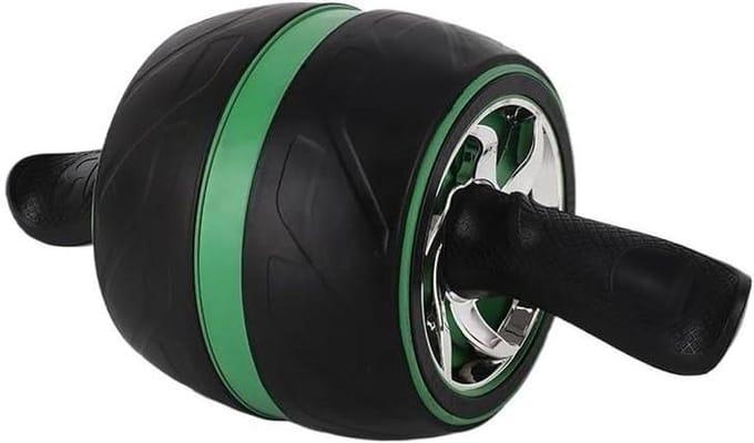 Buikspierroller Wiel - Core Trainer - Kracht Training - Antislip Ontwerp - Compact Formaat - Groen