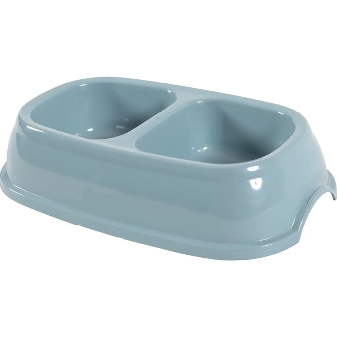 Dubbele anti-slip plastic kom Zolux