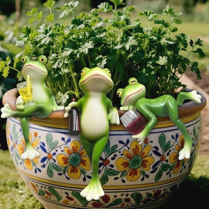 Set van 3 Hangende Kikker Decoraties voor Tuin en Huis