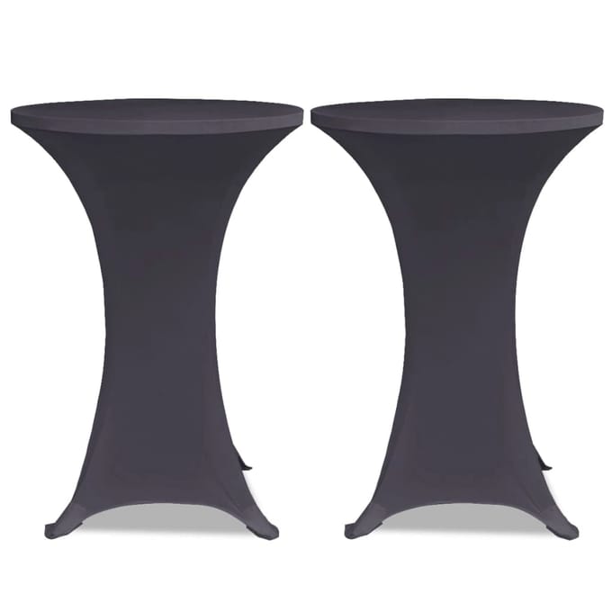 vidaXL - Tafelhoes - stretch - 2 - stuks - 70 - cm - antraciet