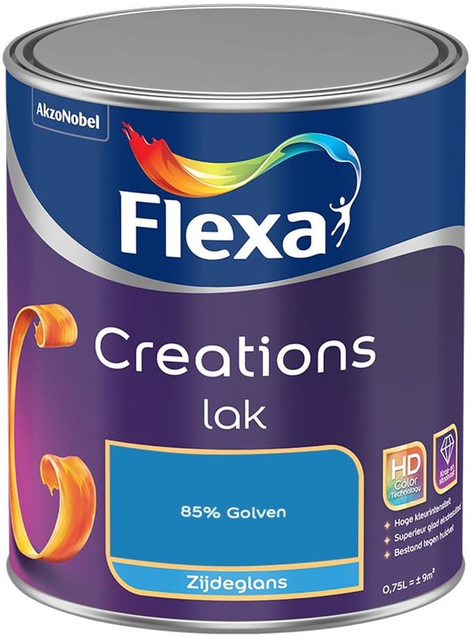 Flexa - Creations Lak Zijdeglans - 85% Golven - Mengverf - 750 Ml
