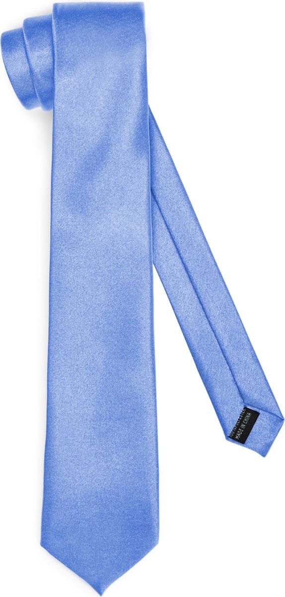 Ladeheid Smal Stropdas - Stropdassen voor heren - Lengte: 150 cm, Breedte: 8 cm - Blauw - LA-EA-TMS-8