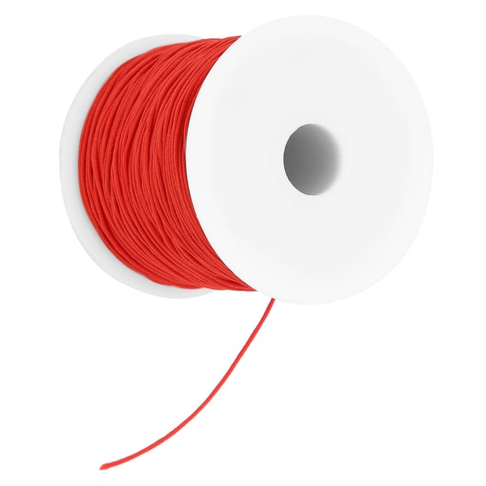 1mm X 100m Naaien Kleding Maken Elastisch Garen Elastisch Koord DIY Kralen Rijgkoord Rood red