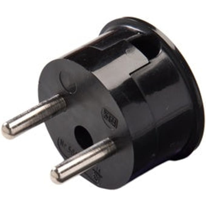 Martin Kaiser 10 Amp MK Stekker Zonder Aardingscontact Zwart - 599/sw [80 stuks]