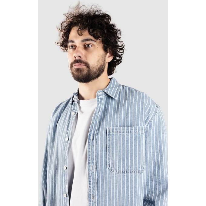 Redefined Rebel RRLuca Denim Boxy Fit Shirt blauw