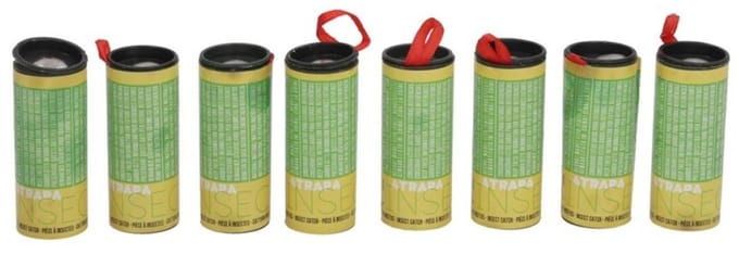Gerimport Insecten/vliegen vang plakstrips/kleefstrips - 8x stuks - ongedierte bestrijden