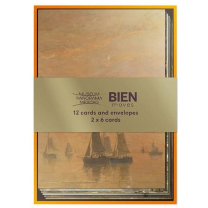 Bien moves wenskaarten set, panorama mesdag collection - seascapes, hendrik willem mesdag