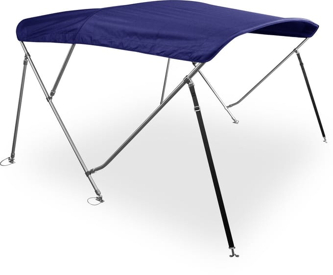 BREG Biminitop basic | RVS 3-boogs | Breedte 155 <> 169 cm - Hoogte 117 cm - Blauw doek