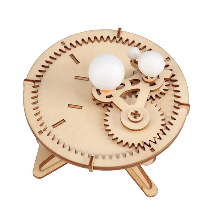 Modèle du Système Solaire Bricolage Puzzle en Bois Mécanique Ensemble d'Assemblage Soleil Terre Lune Planète Éducation Enfant Jouets Scientifiques