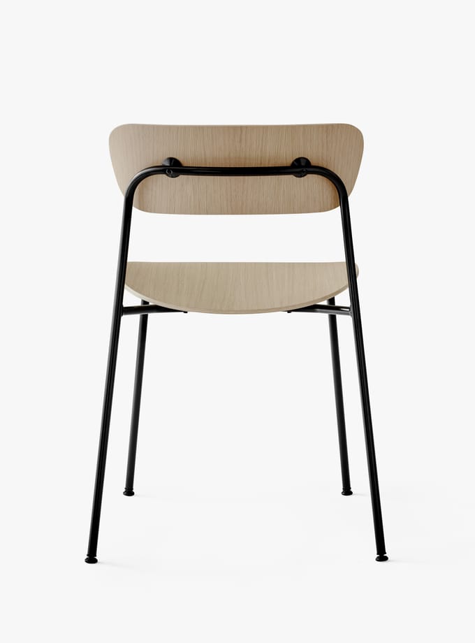 &Tradition - Pavillon AV1 Stoel - black - eiken gelakt - beige