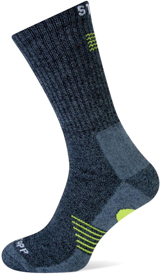 STAPP [techno] - 28400 Bamboe Unisex Werksokken - Maat 35/38 - Antraciet & Geel
