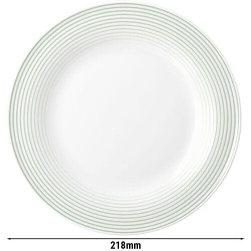 (6 stuks) SELTMANN WEIDEN Bord - plat - Ø 215mm - Saliegroen Wit