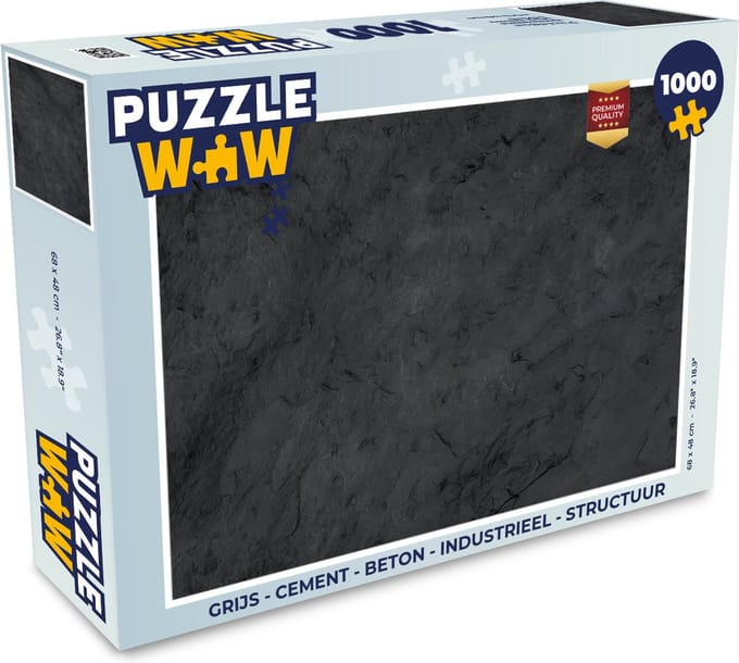 Puzzel Grijs - Cement - Beton print - Industrieel - Structuur - Legpuzzel - Puzzel 1000 stukjes volwassenen