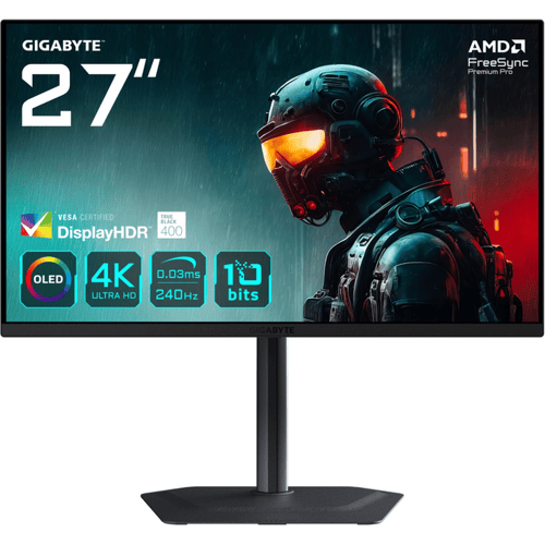 27" GIGABYTE MO27U2 - 3840x2160 (4K) - 240Hz - OLED - 18W USB-C - KVM switch