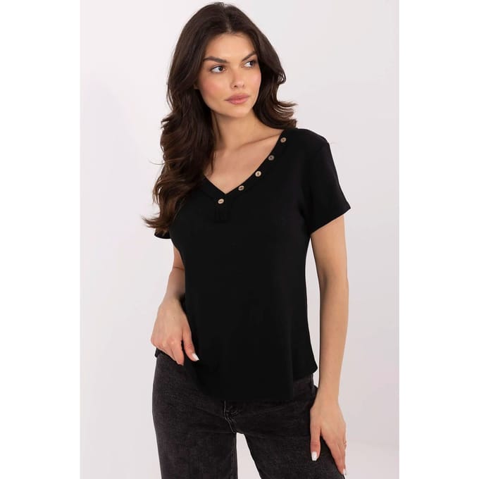 Soft Swirl Top - Zwart / One Size