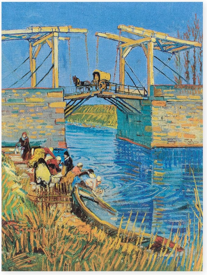 Softcover kunst schetsboek, Kröller-Müller Museum, Brug te Arles, Vincent van Gogh