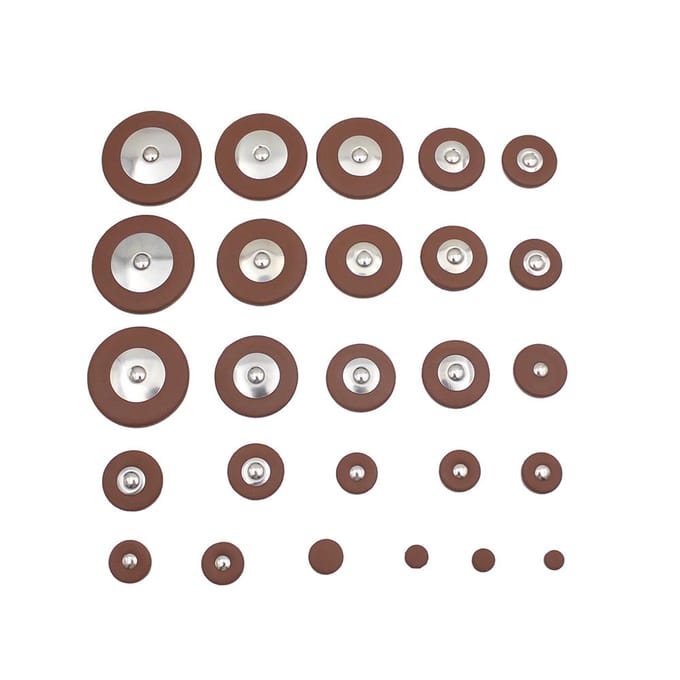 26 Stuks Saxofoon Lederen Polsters Vervanging voor Altsaxofoon brown