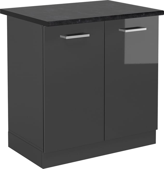 Vicco R-Line Wastafelkast – 80 cm, WB Antraciet Antraciet Hoogglans